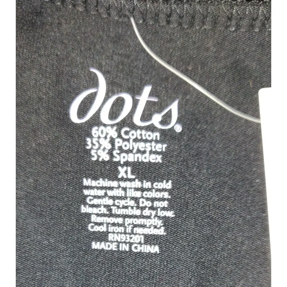Vintage Y2K Dots Store Black Tshirt Top Basic Stretch NEW NWT Short Sleeves XL - Picture 7 of 12